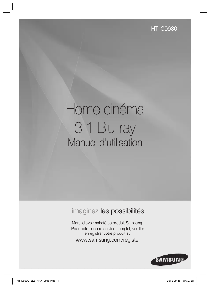 Page n°1 - Manuel utilisateur Samsung HT-C9930