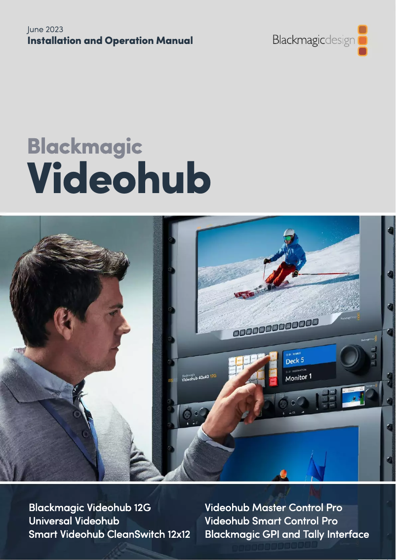 Page n°1 - Manuel utilisateur Blackmagic Design Videohub