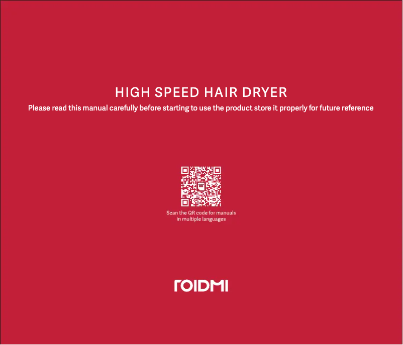 Page n°1 - Manuel utilisateur Roidmi A100