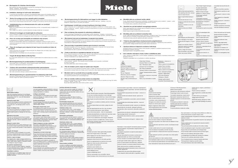 Page n°1 - Instructions / montage Miele G 5000 U Active