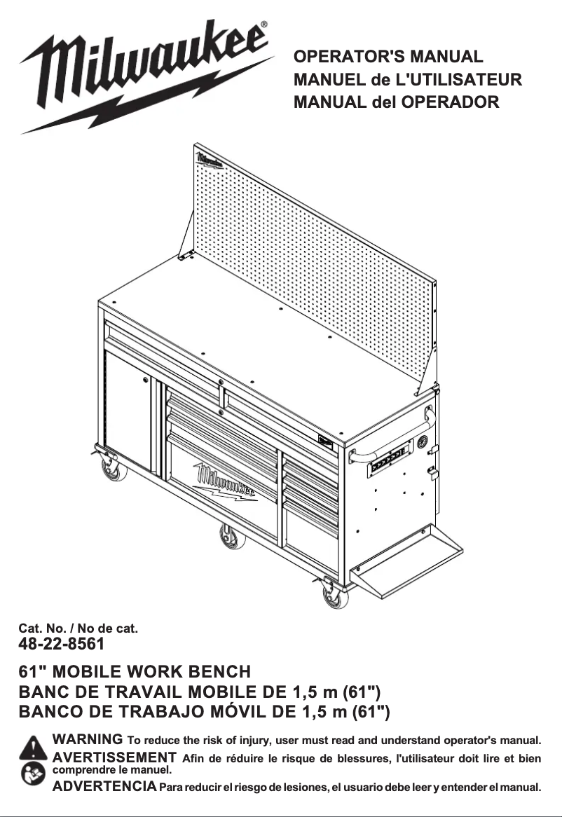 Page 1 of the manual User Manual Milwaukee 48-22-8561