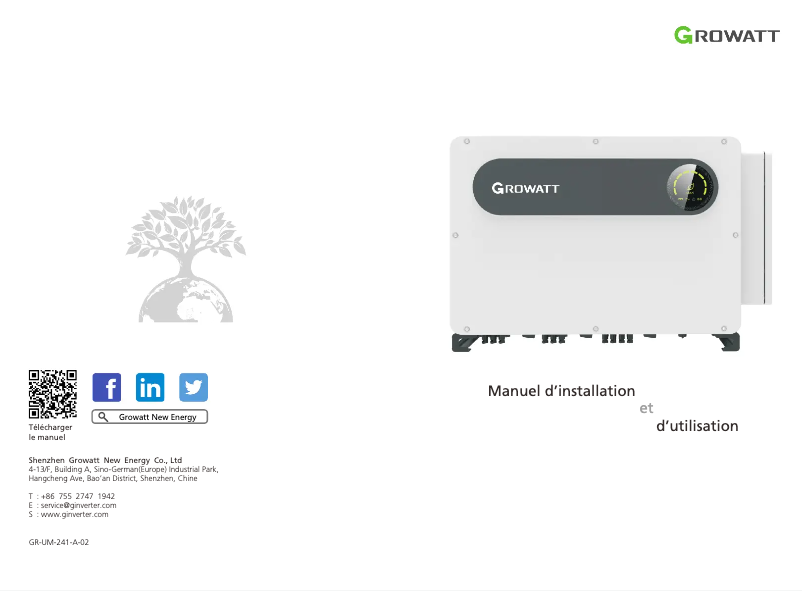 Image de la première page du manuel de l'appareil MAX 100-125KTL3-X MV