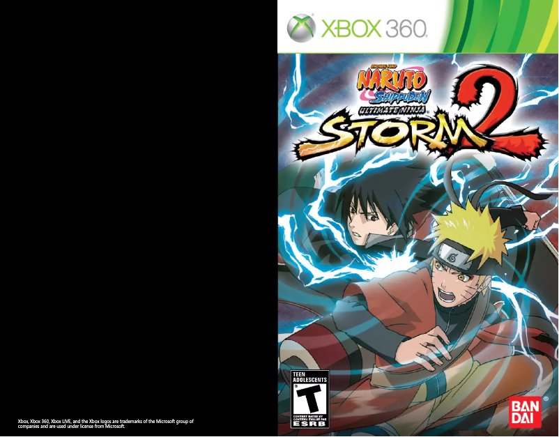 Page 1 de la notice Manuel utilisateur Microsoft Naruto - Ultimate Ninja Storm 2 (Xbox 360)