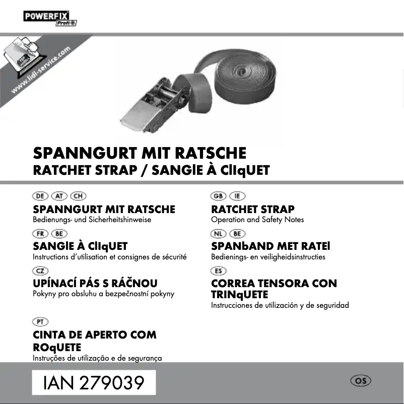 Page n°1 - Manuel utilisateur Powerfix IAN 279039