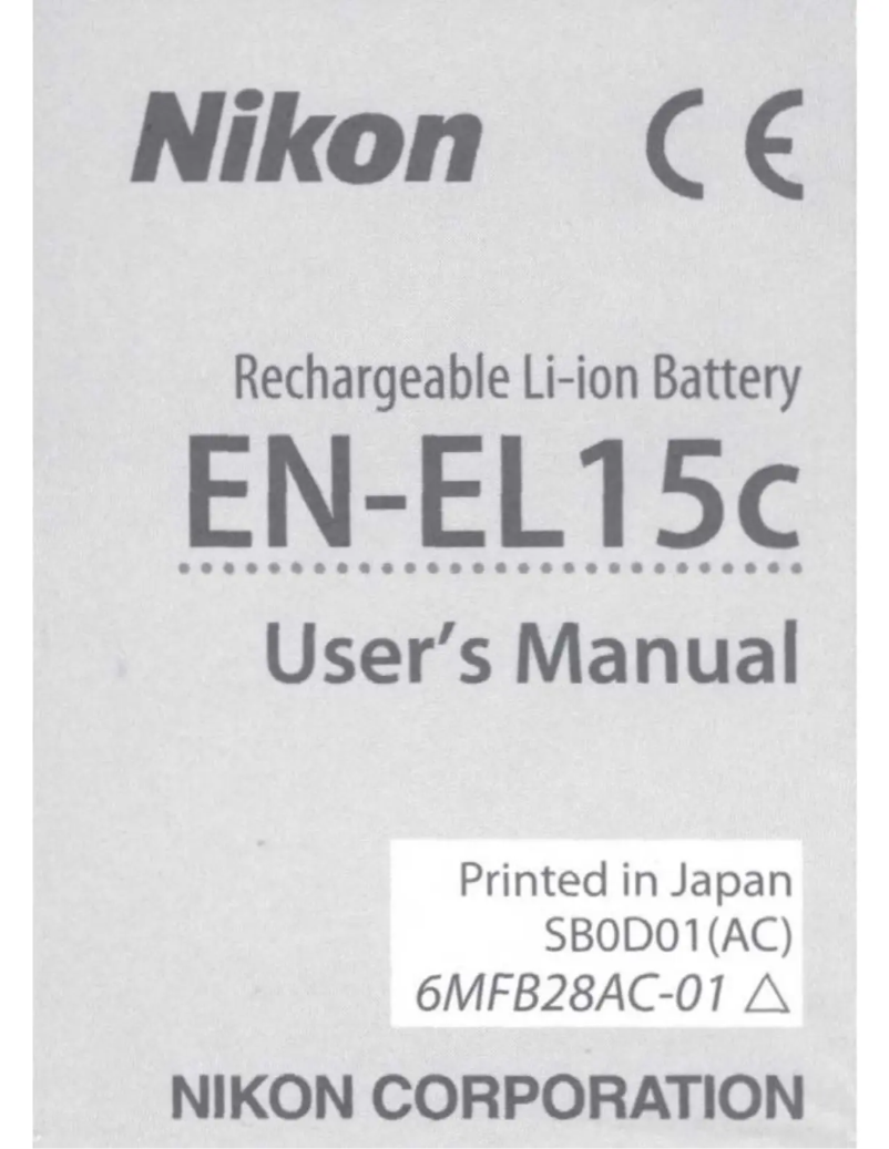 Page n°1 - Manuel utilisateur Nikon EN-EL15c