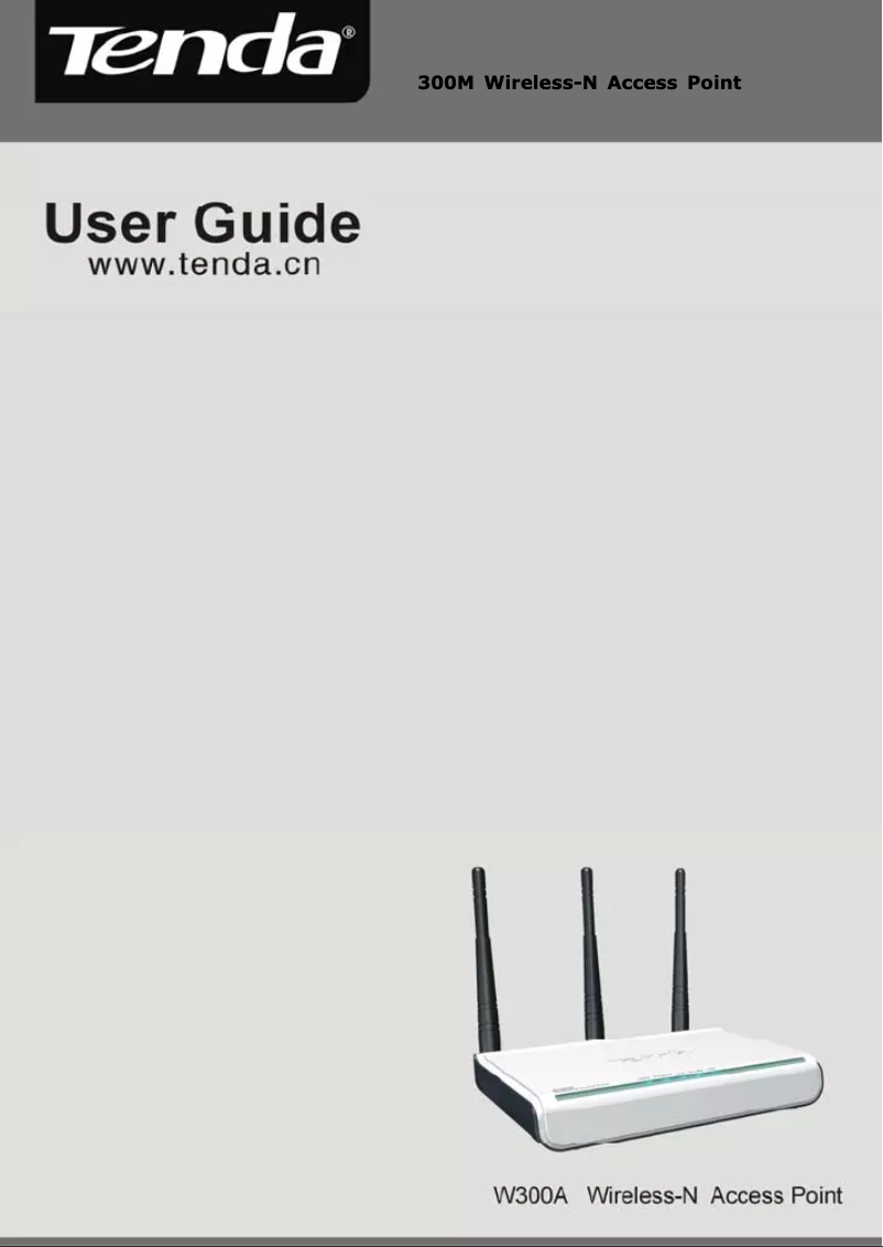 Page n°1 - Manuel utilisateur Tenda W300A