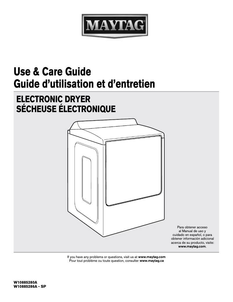 Page n°1 - Mode d'emploi Maytag MEDB955FC