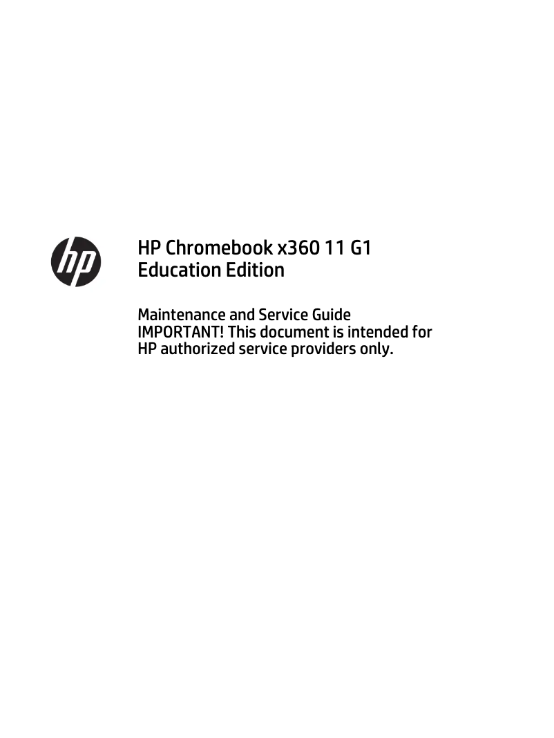 Page 1 de la notice Manuel d'utilisation et d'entretien HP Chromebook x360 11 G1
