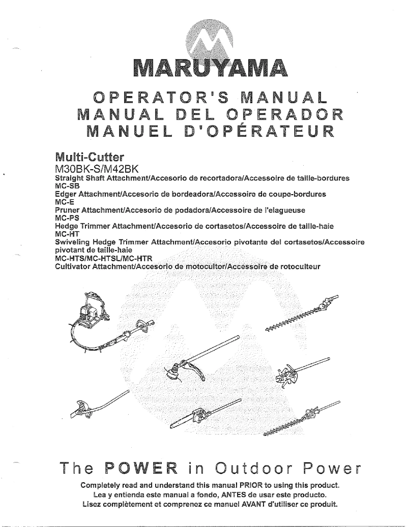 Image de la première page du manuel de l'appareil M30BK-S