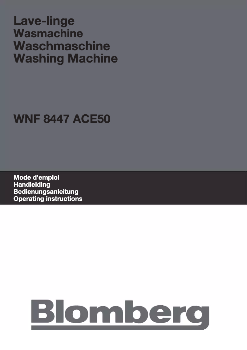 Image de la première page du manuel de l'appareil WNF 8447 ACE 50