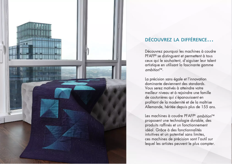 Page 1 de la notice Brochure Pfaff Ambition 610