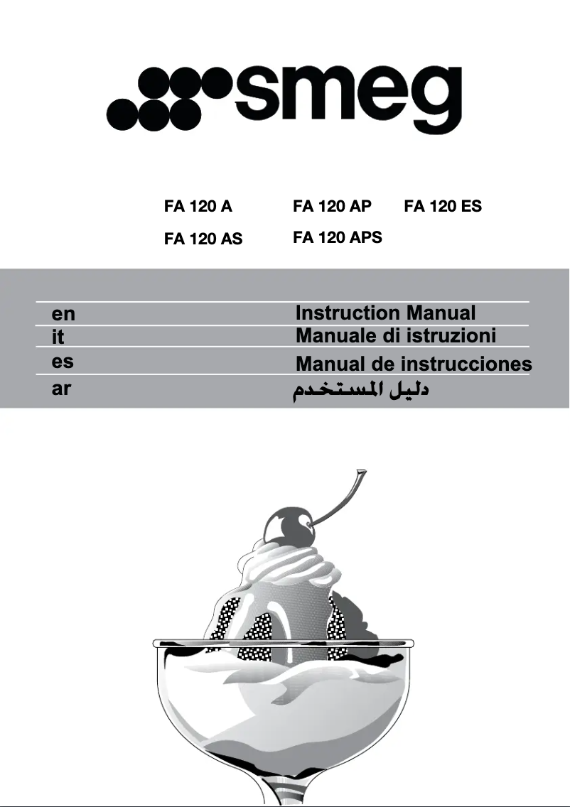 Page 1 de la notice Brochure Smeg FA120ES