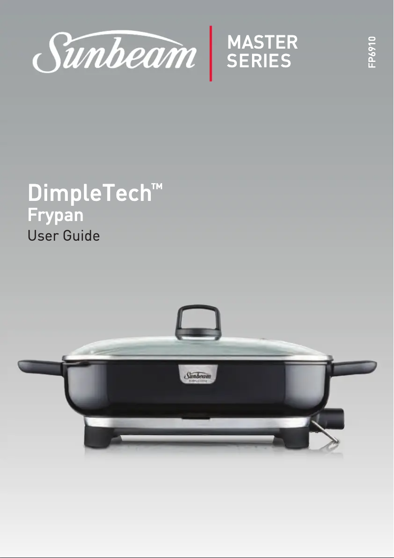 Page 1 de la notice Manuel utilisateur Sunbeam DimpleTech FP6910