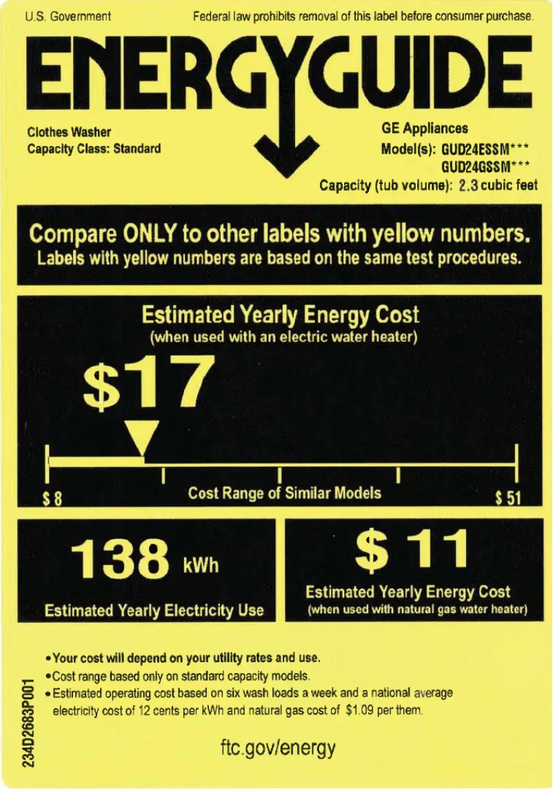 Image de la première page du manuel de l'appareil GUD24ESSMWW
