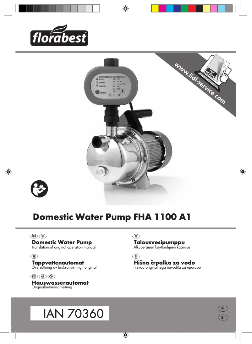 Page 1 de la notice Manuel utilisateur Florabest IAN 70360