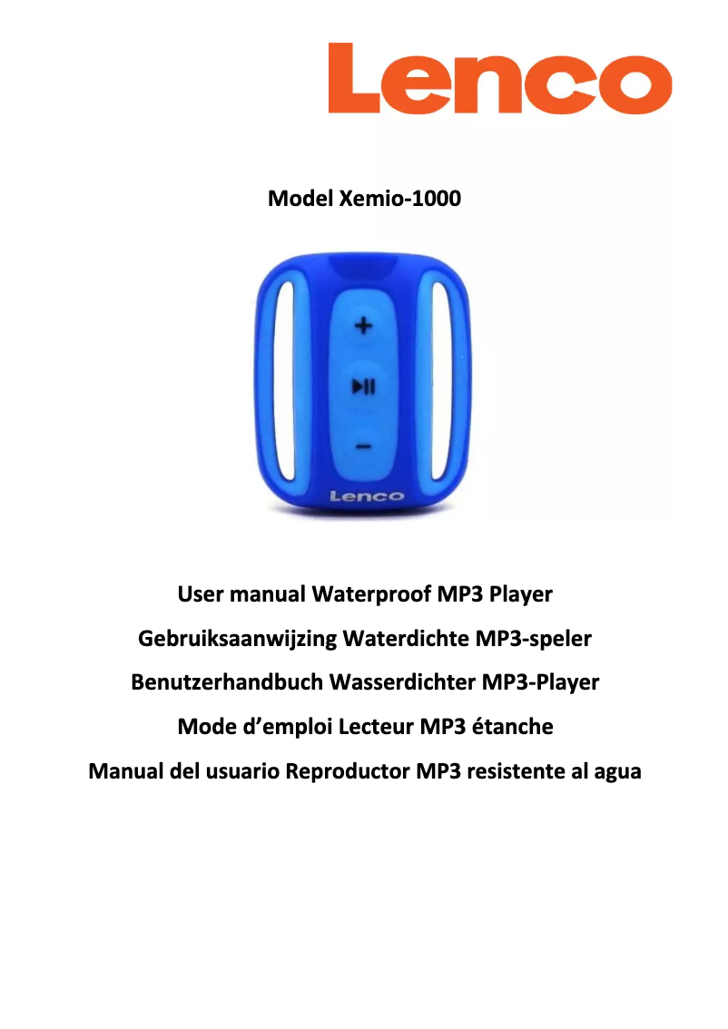Image de la première page du manuel de l'appareil Xemio-1000