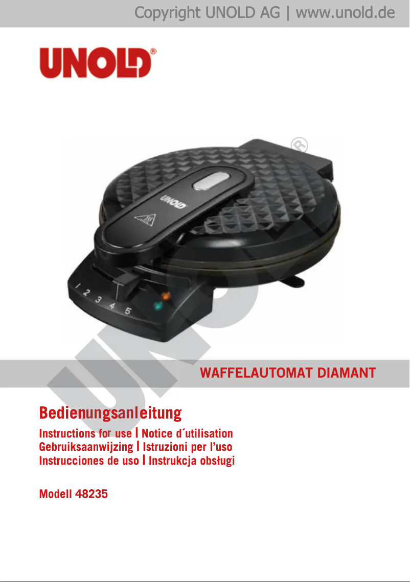 Image de la première page du manuel de l'appareil Diamond 48235