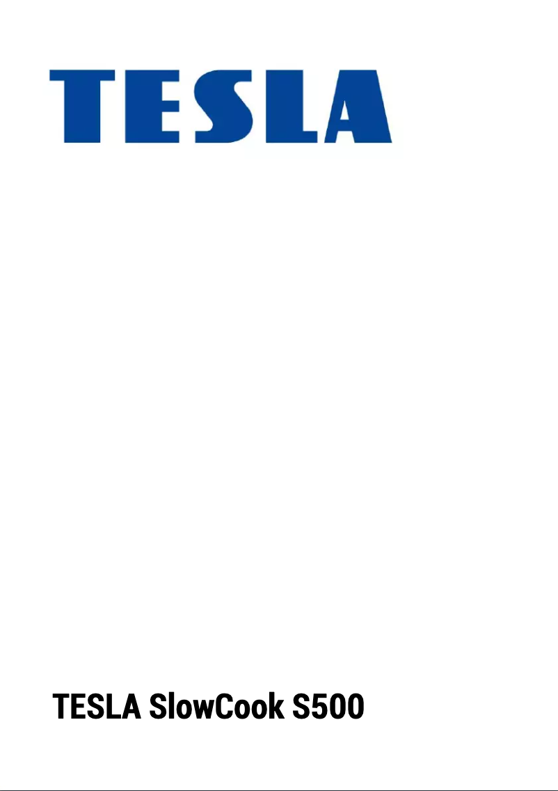 Page 1 de la notice Manuel utilisateur Tesla SlowCook S500