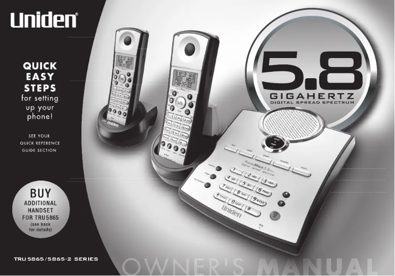 Image de la première page du manuel de l'appareil TRU 5865