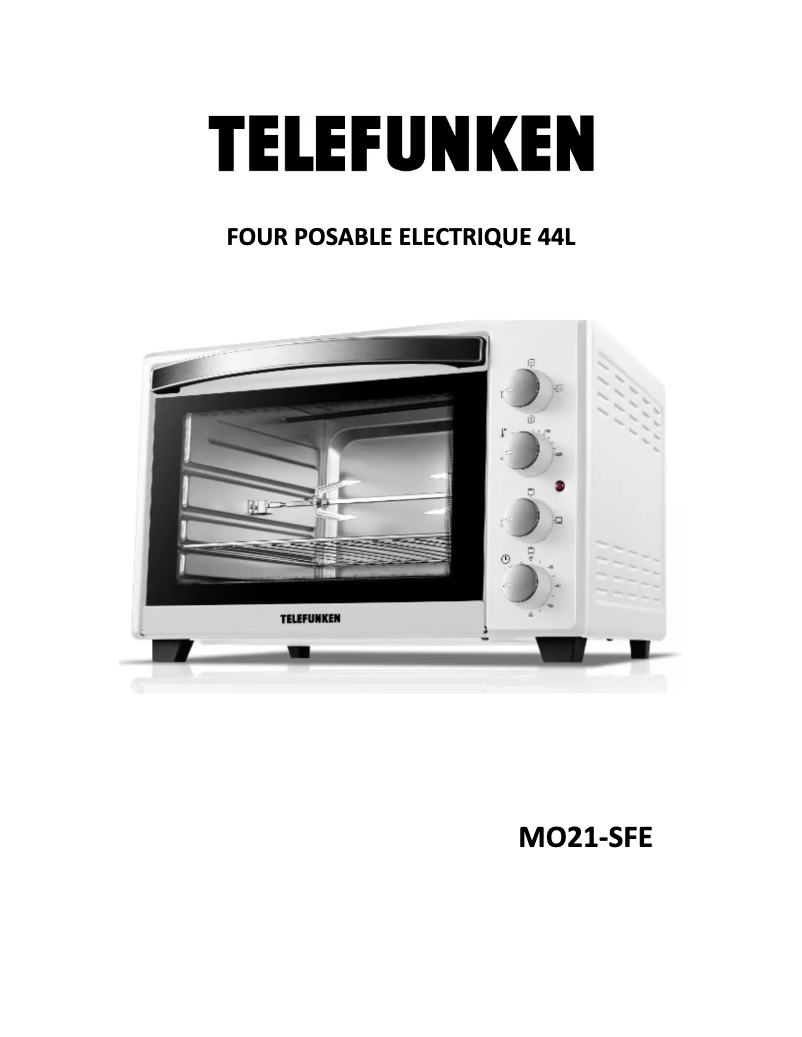 Image de la première page du manuel de l'appareil MO-21SFE