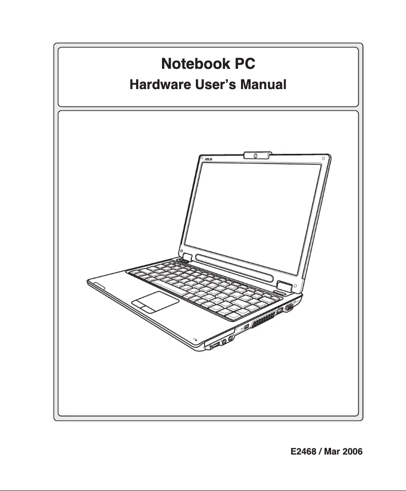 Page 1 de la notice Manuel utilisateur Asus W7J