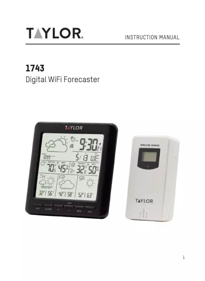 Página 1 del manual Manual de usuario Taylor 1743