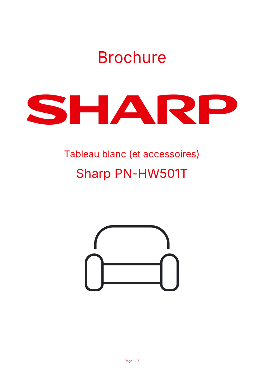 Page n°1 - Brochure Sharp PN-HW501T