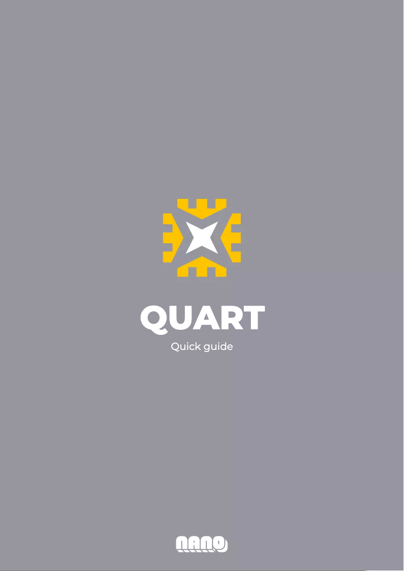 Image de la première page du manuel de l'appareil QUART