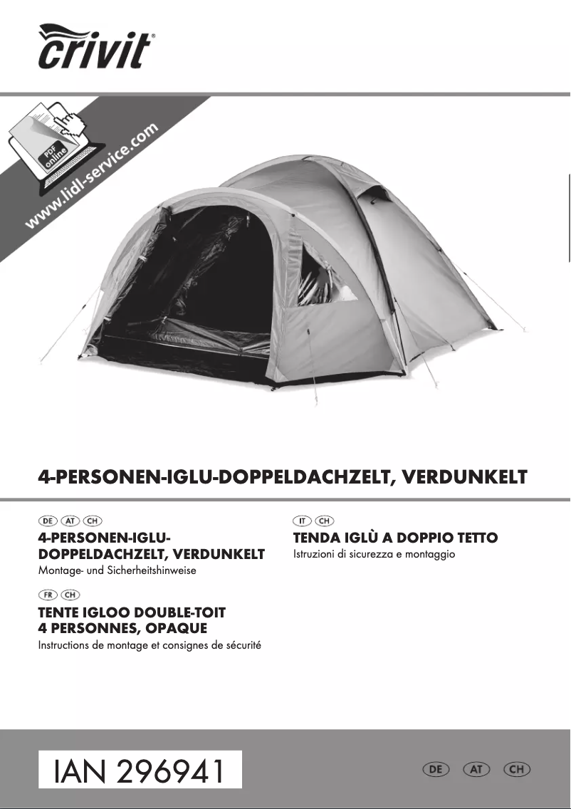 Page 1 de la notice Manuel utilisateur Crivit HG03469B