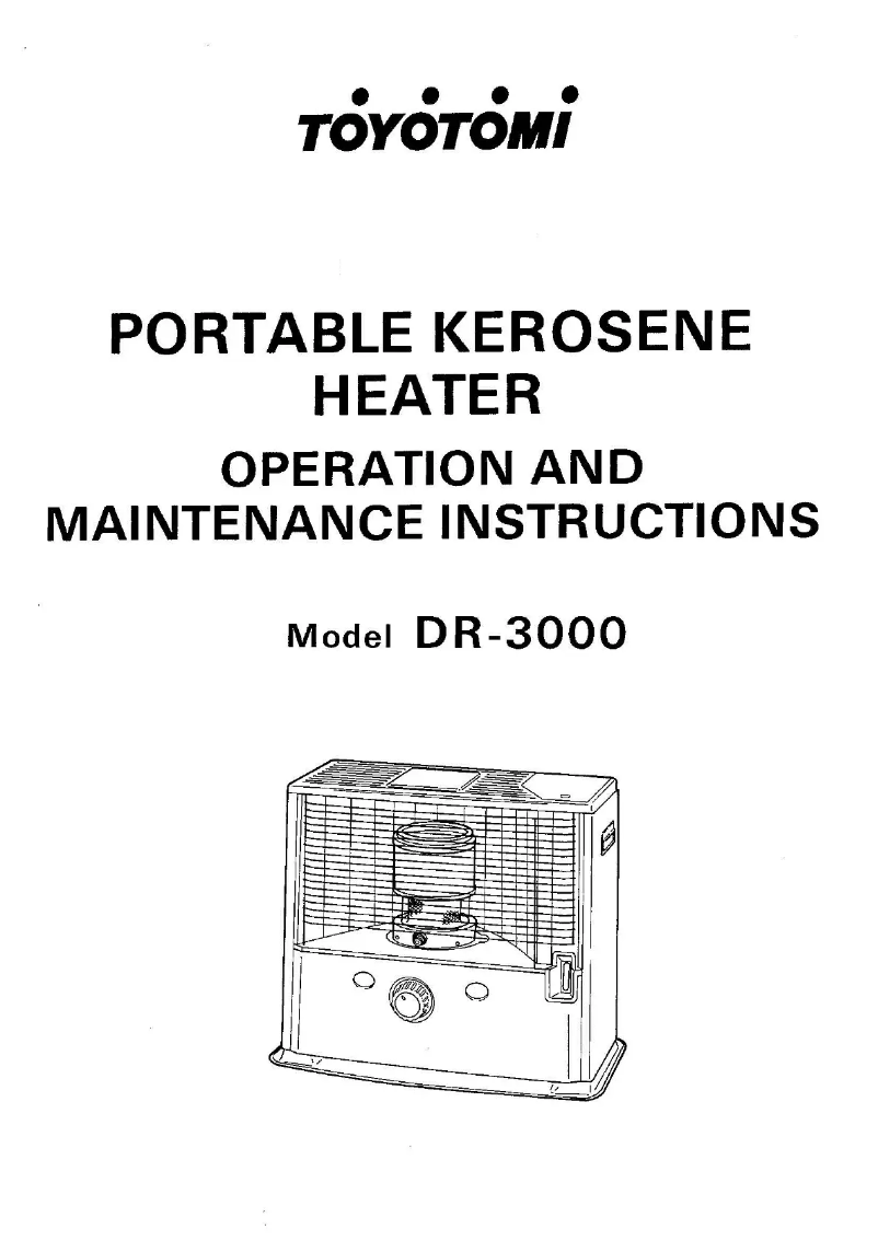 Page 1 de la notice Manuel utilisateur Toyotomi DR-3000