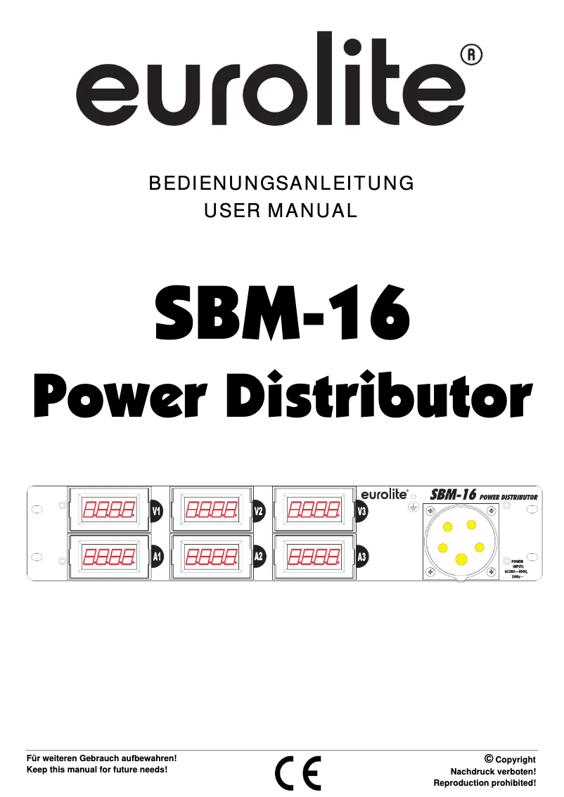 Página 1 del manual Manual de usuario Eurolite SBM-16
