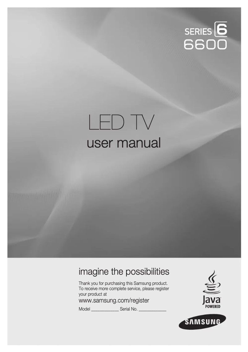 Page n°1 - Manuel utilisateur Samsung UN40C6630UF