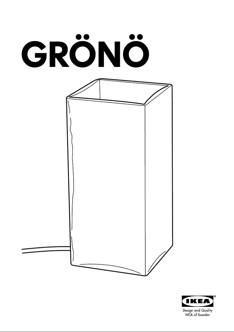 Image de la première page du manuel de l'appareil GRONO