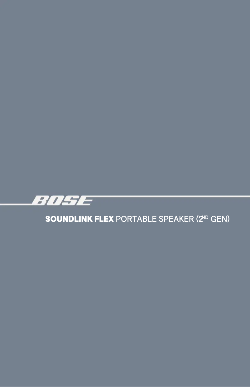 Page 1 de la notice Manuel utilisateur Bose SoundLink Flex Portable Speaker (2nd Gen)