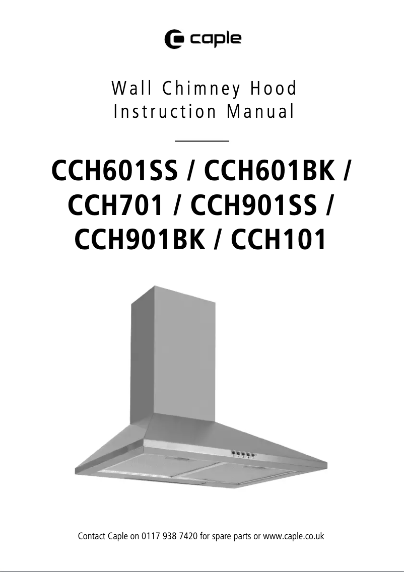 Image de la première page du manuel de l'appareil CCH601BK