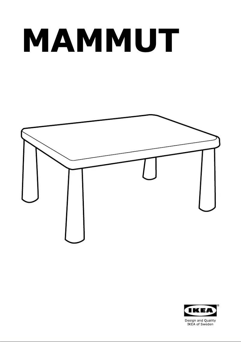 Page 1 de la notice Manuel utilisateur Ikea MAMMUT 603.651.67