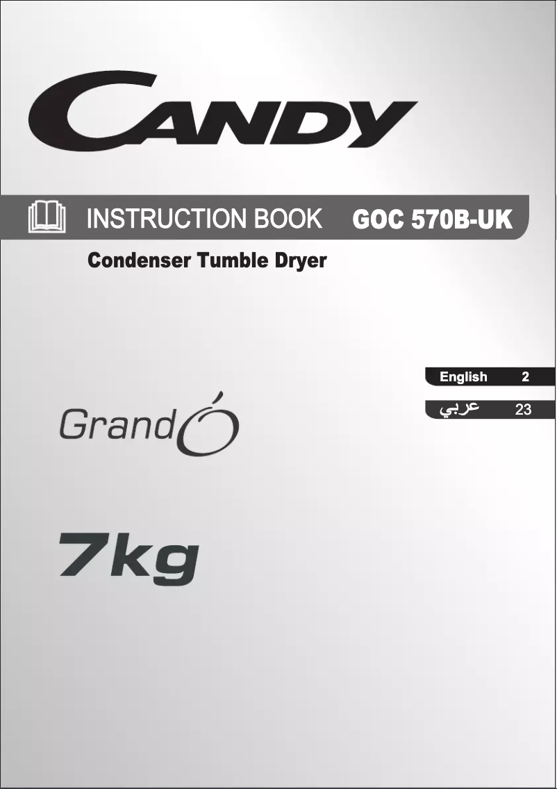 Page n°1 - Manuel utilisateur Candy GOC 570B-UK