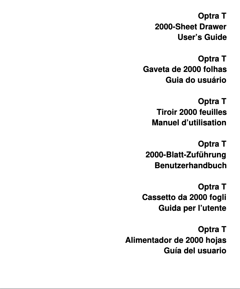 Page 1 de la notice Manuel utilisateur Lexmark Optra T610
