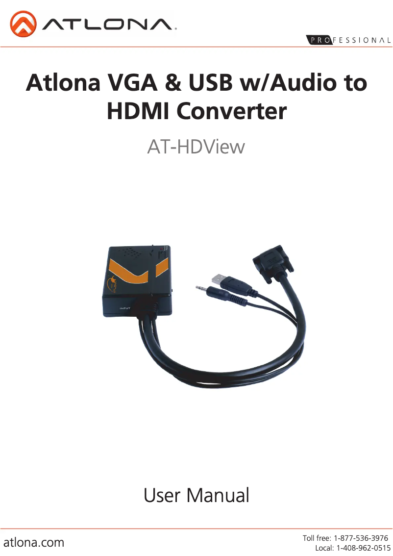 Image de la première page du manuel de l'appareil AT-HDVieW