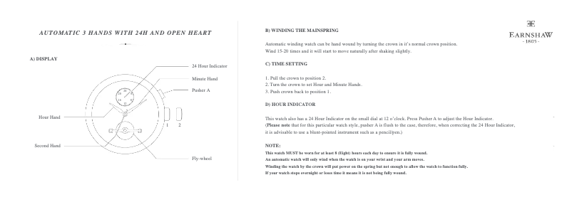 Page n°1 - Manuel utilisateur Earnshaw Grand Legacy ES-8088-03