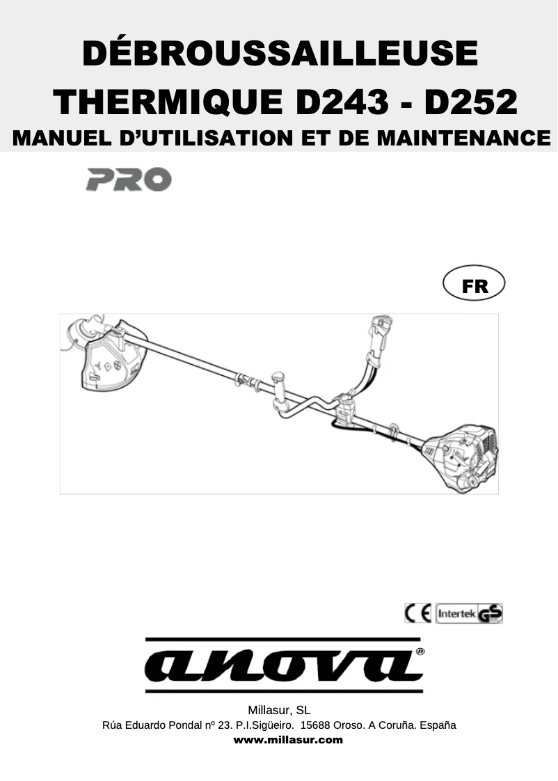 Página 1 del manual Manual de usuario Anova D243