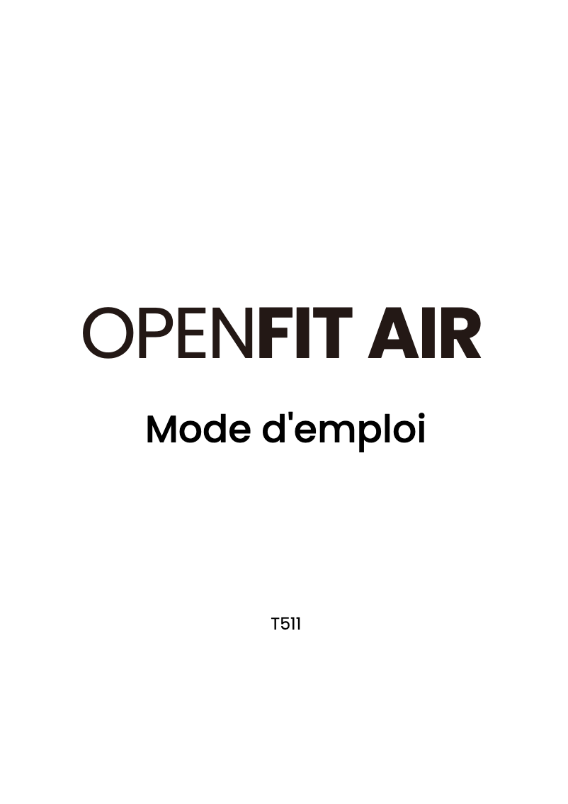 Page 1 de la notice Manuel utilisateur Shokz OpenFit Air