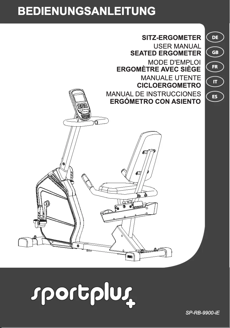 Image de la première page du manuel de l'appareil SP-RB-9900-iE