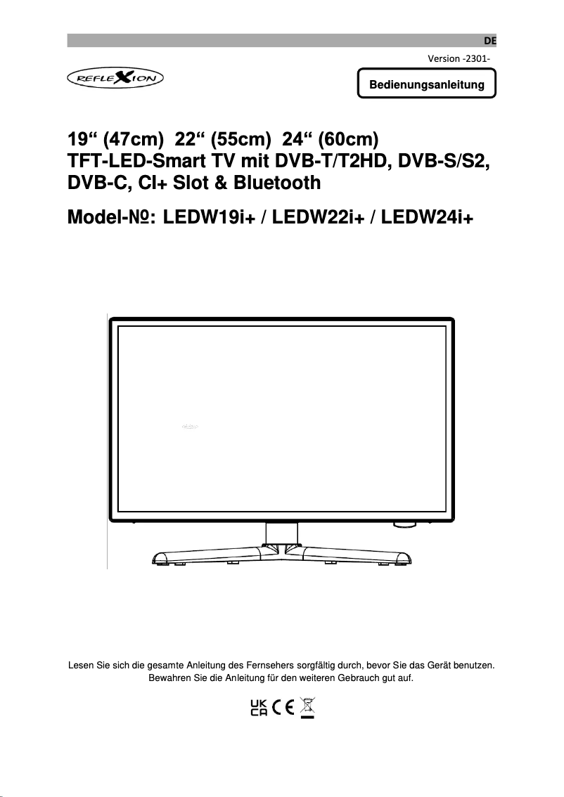 Image de la première page du manuel de l'appareil LEDW19i+