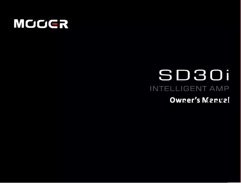Image de la première page du manuel de l'appareil SD30i