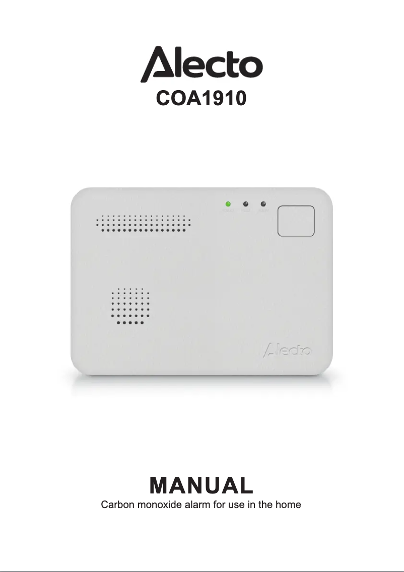 First page image of the manual for COA1910