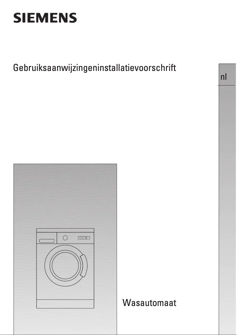 Page n°1 - Manuel utilisateur Siemens WXL1442XL