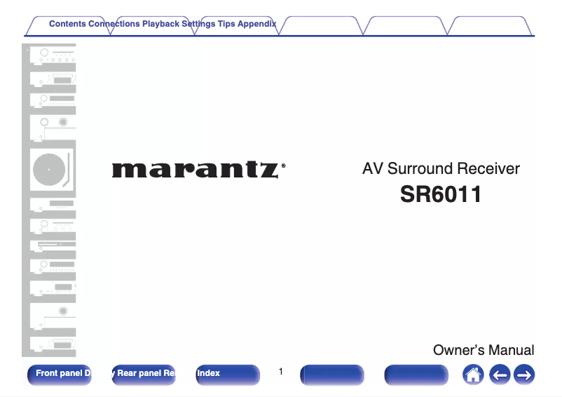 Página 1 del manual Manual de usuario Marantz SR6011/N1SG