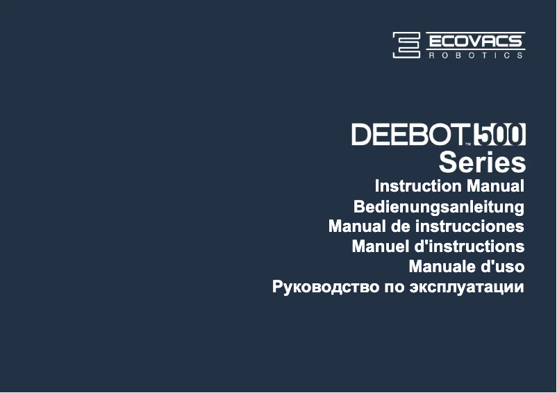 Page n°1 - Manuel utilisateur ECOVACS Deebot 500