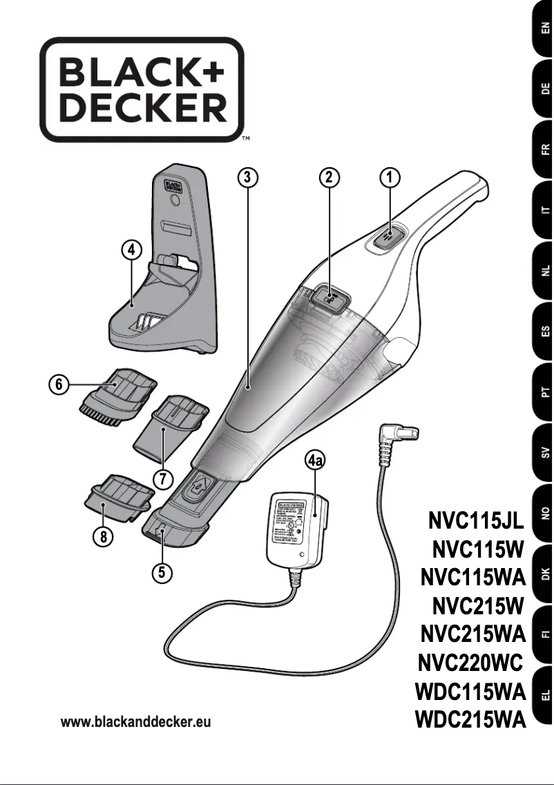 Page n°1 - Manuel utilisateur Black & Decker NVC115JL